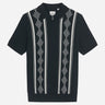 Ben Sherman Polo's Argyle jacquard polo - black