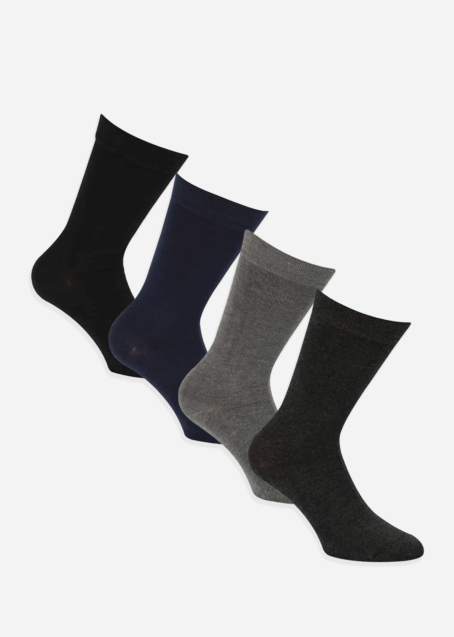 Casual Lads Sokken 4 Pack Premium Bamboo Socks - Black - Light Grey - Mid Grey - Navy