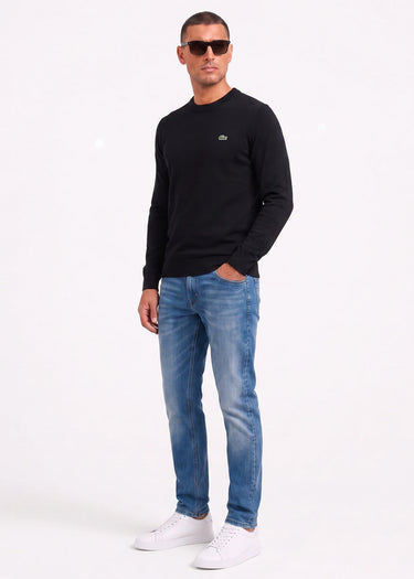 Lacoste Truien Regular fit crew neck sweater - black