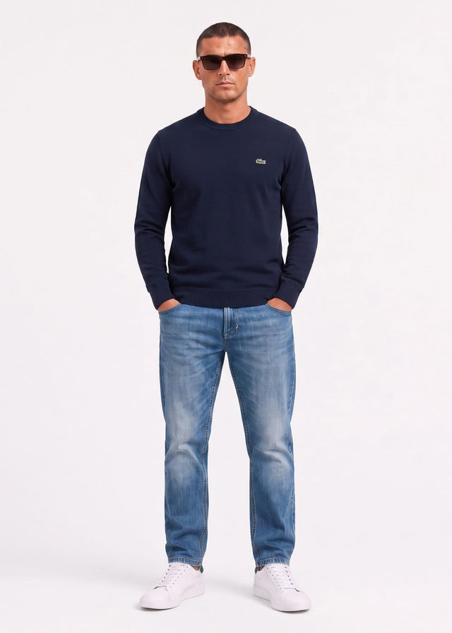 Lacoste Pullover Regular fit crew neck sweater - navy blue