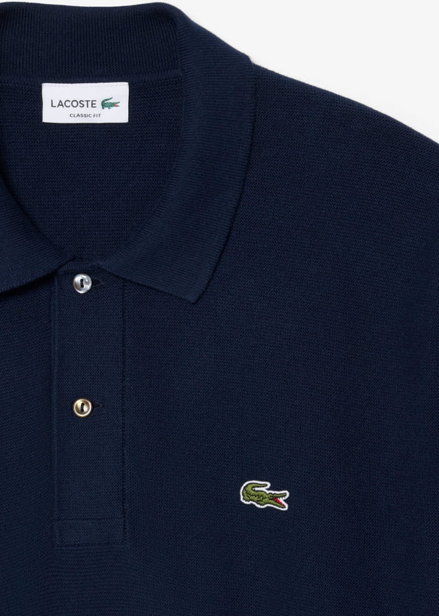 Lacoste Langarm Polos Knitted long sleeve polo sweater - navy blue
