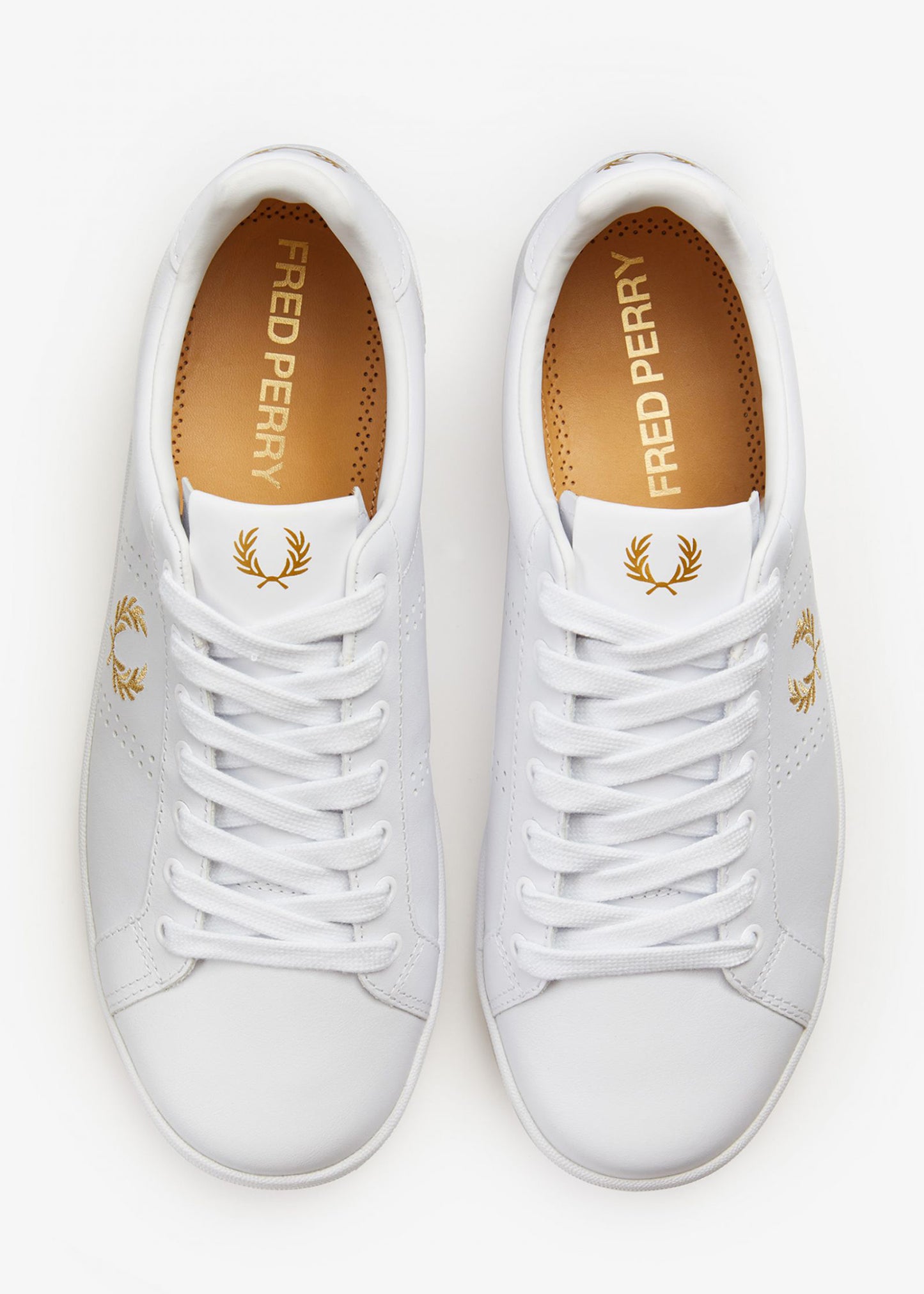 Fred Perry Schoenen B721 leather - white gold