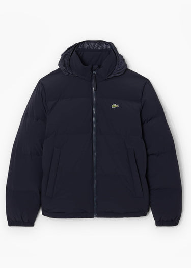 Lacoste Jassen Water-repellent packable hood down jacket - abysm