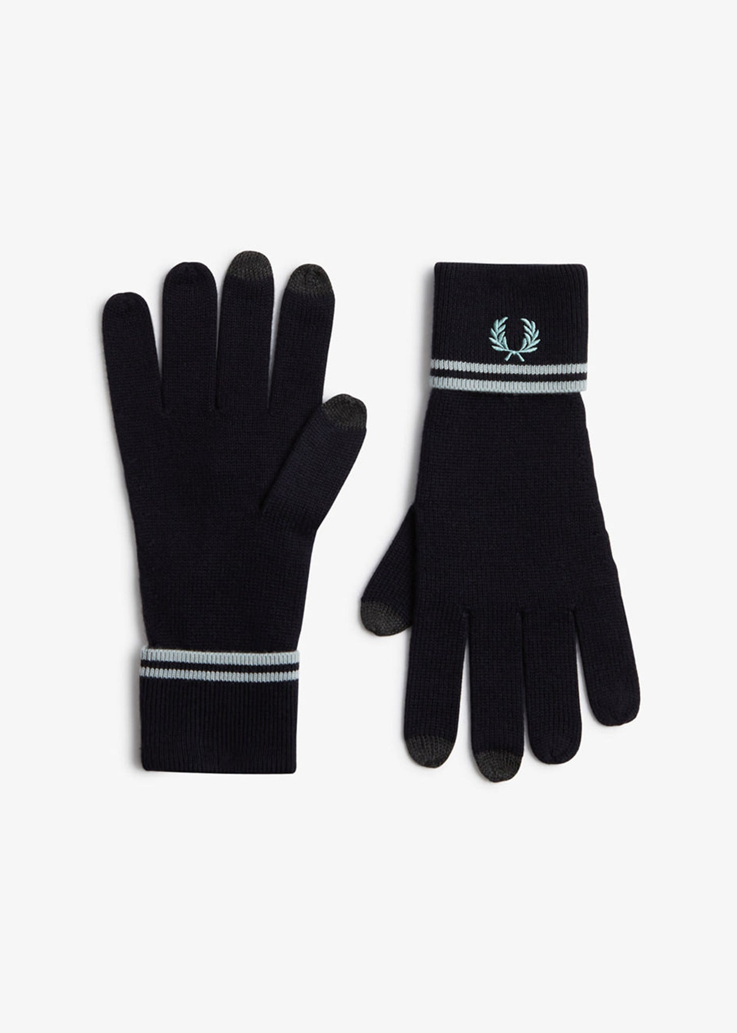 Fred Perry Handschoenen Twin tipped merino wool gloves - navy silver blue silver blue