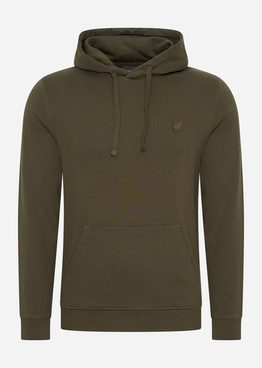 Lyle & Scott Hoodies Tonal eagle pullover hoodie - olive