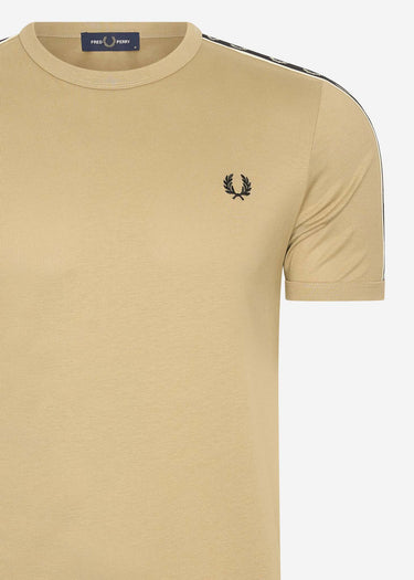 Fred Perry T-shirts Contrast tape ringer t-shirt - warmstone oatml