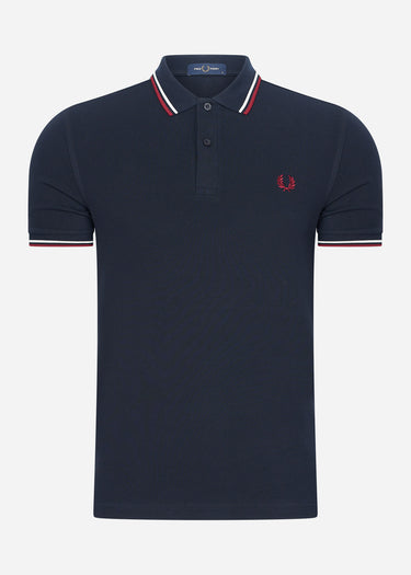 Fred Perry Polo's  Twin tipped fred perry shirt - navy snow white burnt red