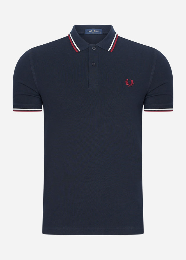 Fred Perry Poloshirts Twin tipped fred perry shirt - navy snow white burnt red