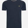 Lyle & Scott T-shirts Tipped t-shirt - dark navy chalk