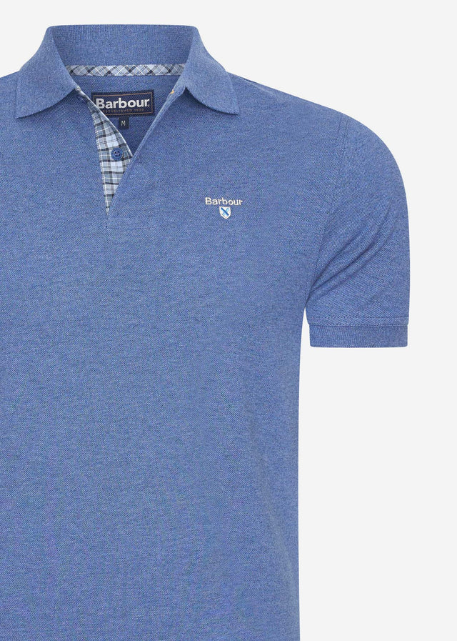 Barbour Poloshirts Tartan pique polo - chambray marl