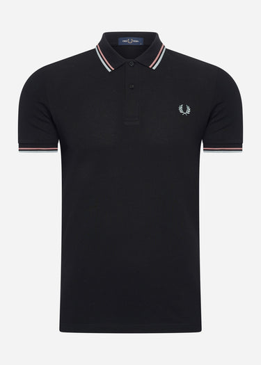 Fred Perry Polo's Twin tipped fred perry shirt - black crlhet slvbl