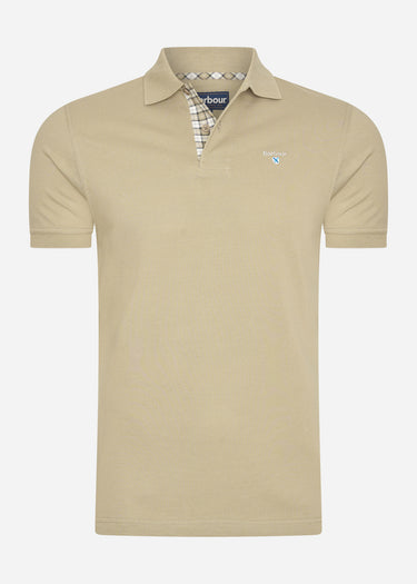 Barbour Polo's Tartan pique polo - washed stone