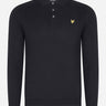 Lyle & Scott Truien Cotton merino long sleeve knitted polo - jet black