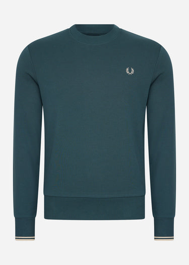 Fred Perry Truien  Crew neck sweatshirt - petrol blue