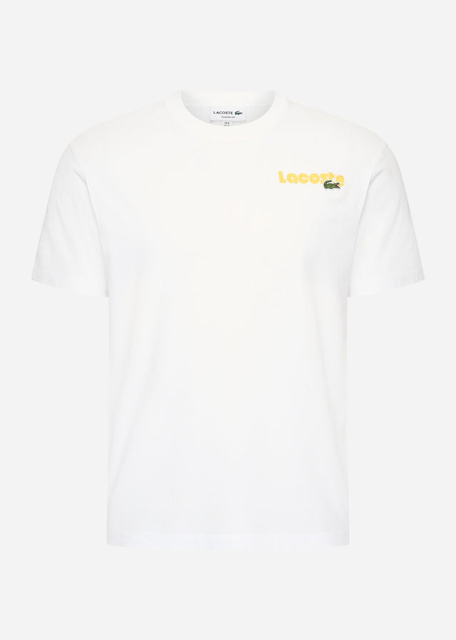 Lacoste T-Shirts Lacoste backprint tee - white