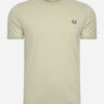 Fred Perry T-shirts Ringer t-shirt - light oyster
