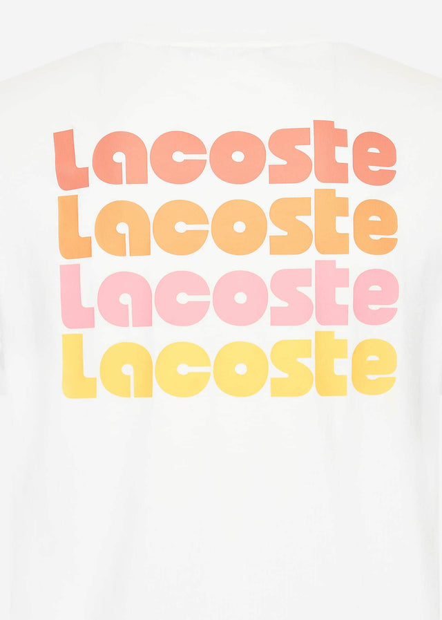 Lacoste T-Shirts Lacoste backprint tee - white