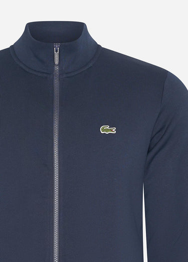 Lacoste Truien Brushed fleece zip through sweater - Navy