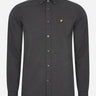 Lyle & Scott Overhemden Plain flannel shirt - gunmetal