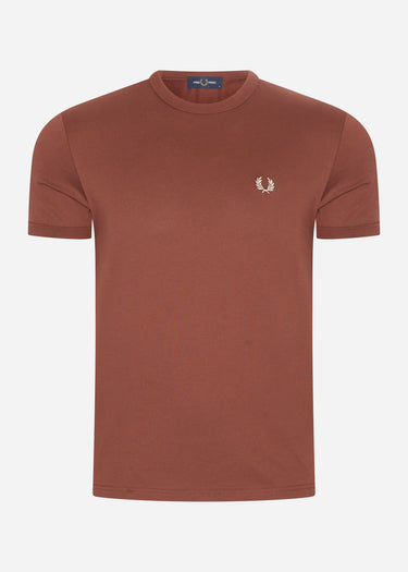 Fred Perry T-shirts Ringer t-shirt - whisky brown