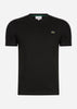 Lacoste T-shirts Contrast stripe t-shirt - black