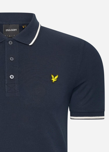 Lyle & Scott Polo's Tipped polo shirt - dark navy chalk