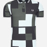 Fred Perry Polo's Pixel print fred perry shirt - light ice