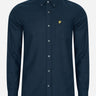 Lyle & Scott Overhemden Plain flannel shirt - dark navy