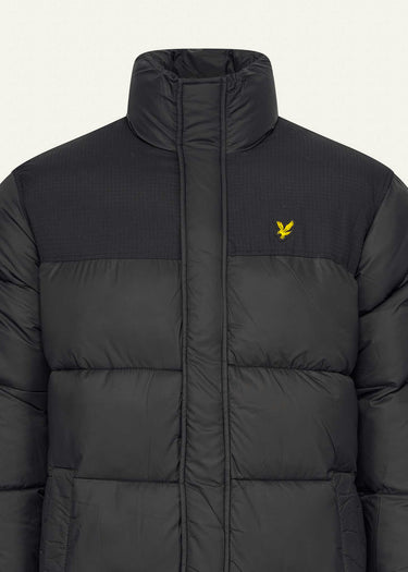 Lyle & Scott Jassen Longline wadded puffer - jet black
