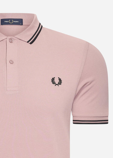 Fred Perry Polo's Twin tipped fred perry shirt - dusty rs pink black