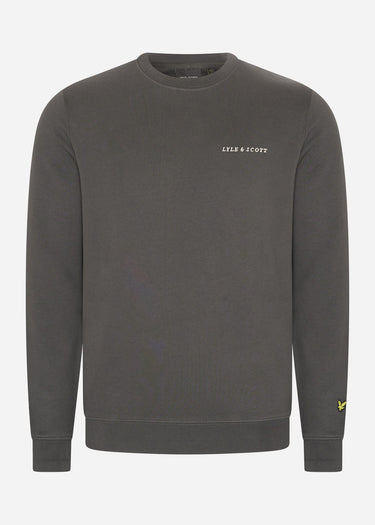 Lyle & Scott Truien  Embroidered crew neck sweatshirt - gunmetal cove