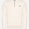 Fred Perry Truien Halfzip fleece back sweatshirt - porridge marl