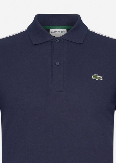 Lacoste Polo's Contrast stripe polo - navy blue
