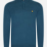 Lyle & Scott Truien Cotton merino quarter zip jumper - apres navy