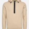 Barbour International Hoodies Badge half zip hoodie - lt stone