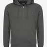 Lyle & Scott Vesten Tonal eagle zip through hoodie - gunmetal