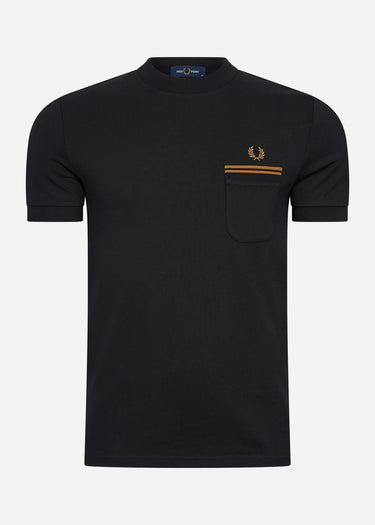 Fred Perry T-shirts Loopback jersey pocket t-shirt - black