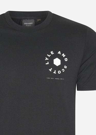 Lyle & Scott T-shirts Football wheel graphic t-shirt - jet black