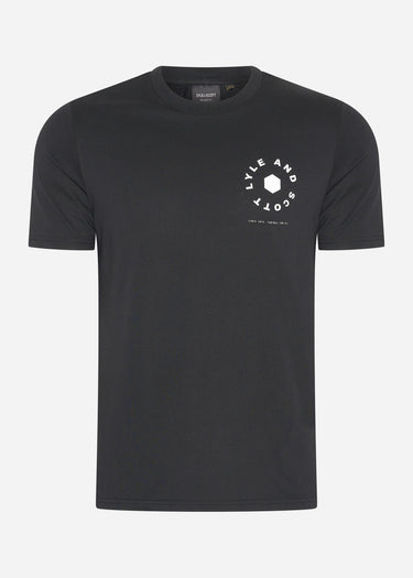 Lyle & Scott T-shirts  Football wheel graphic t-shirt  - jet black