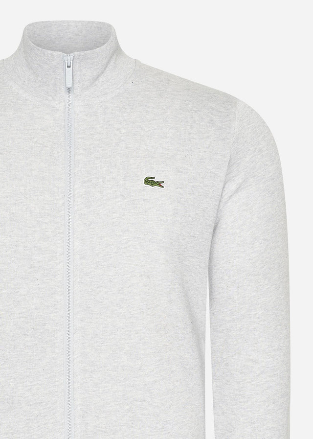 Lacoste Sweatjacken Brushed fleece zip through sweater - Silver Chine