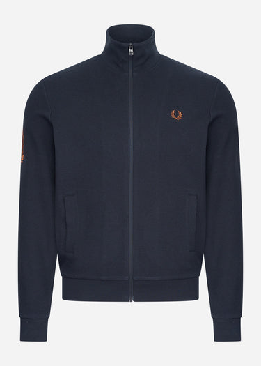 Fred Perry Vesten Laurel wreath sleeve track jacket - navy