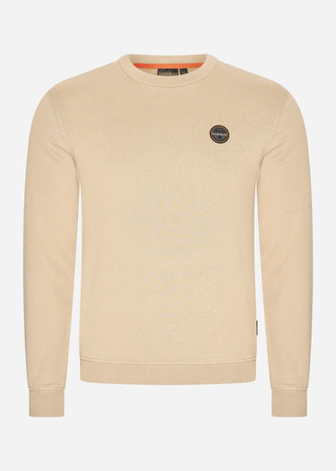 Napapijri Truien  Badge crewneck sweater  - beige rocky