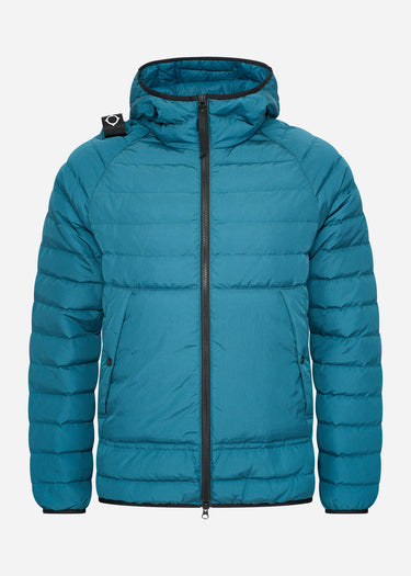 MA.Strum Jassen  Hooded down jacket - storm blue