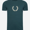 Fred Perry T-shirts Laurel wreath graphic t-shirt - petrol blue