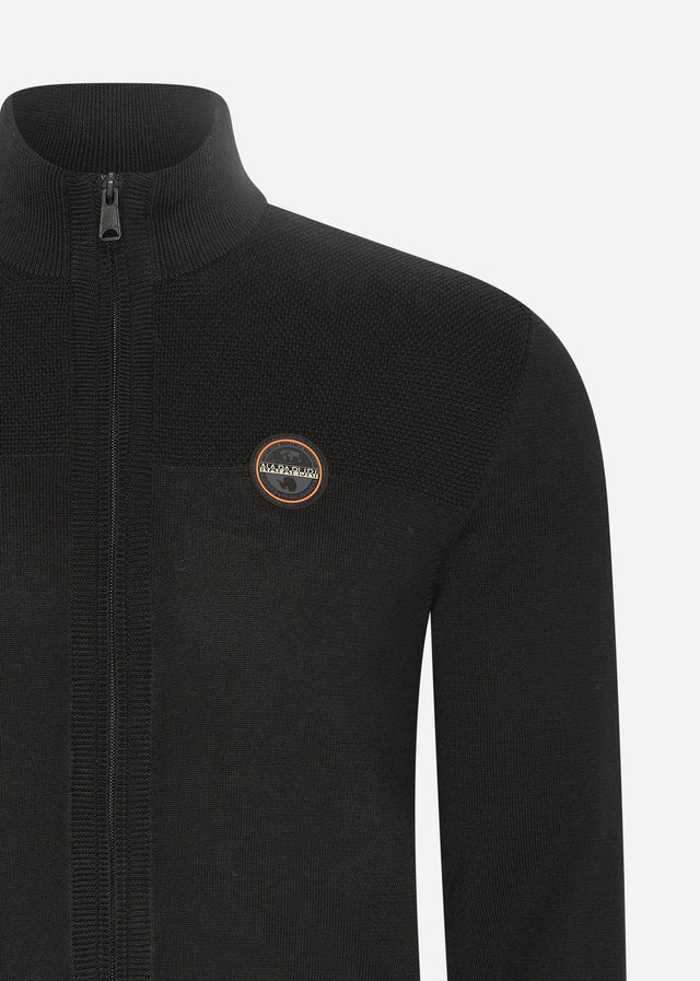 Napapijri Sweatjacken Derri full zip vest - black