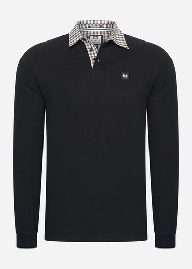 Weekend Offender Longsleeve Polo's Walker - black mid house check