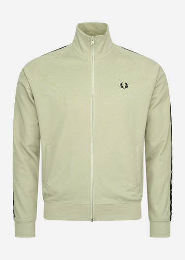 Fred Perry Vesten  Contrast tape track jacket - light oyster black