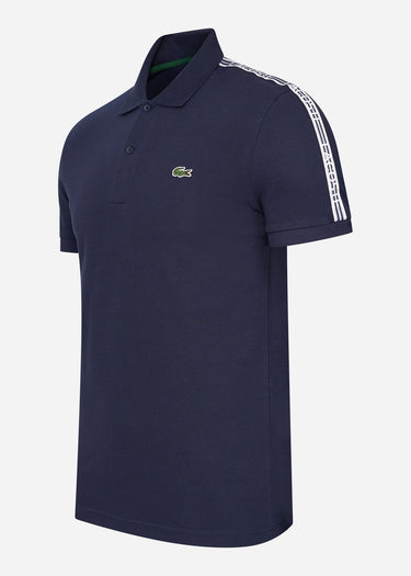 Lacoste Polo's Contrast stripe polo - navy blue