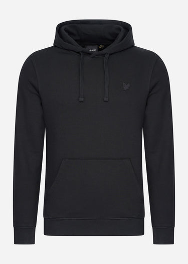 Lyle & Scott Hoodies Tonal eagle pullover hoodie - jet black