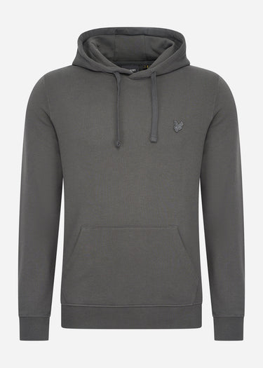 Lyle & Scott Hoodies Tonal eagle pullover hoodie - gunmetal